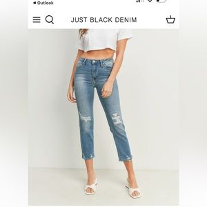 Never Worn, tags on Just Black Denim Jeans- this season